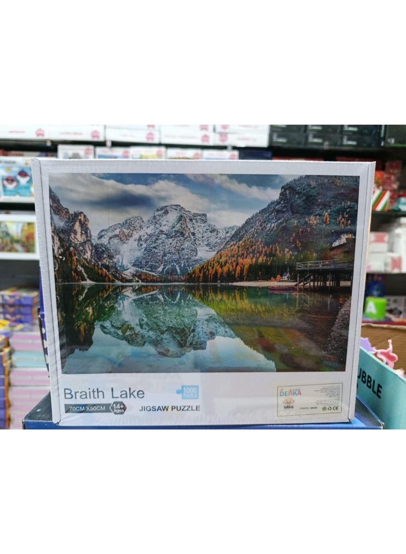 Generic Braith Lake Jigsaw Puzzle, 1000 Pieces, Mountain Lake Theme, 70cm x 50cm, Ages 14+